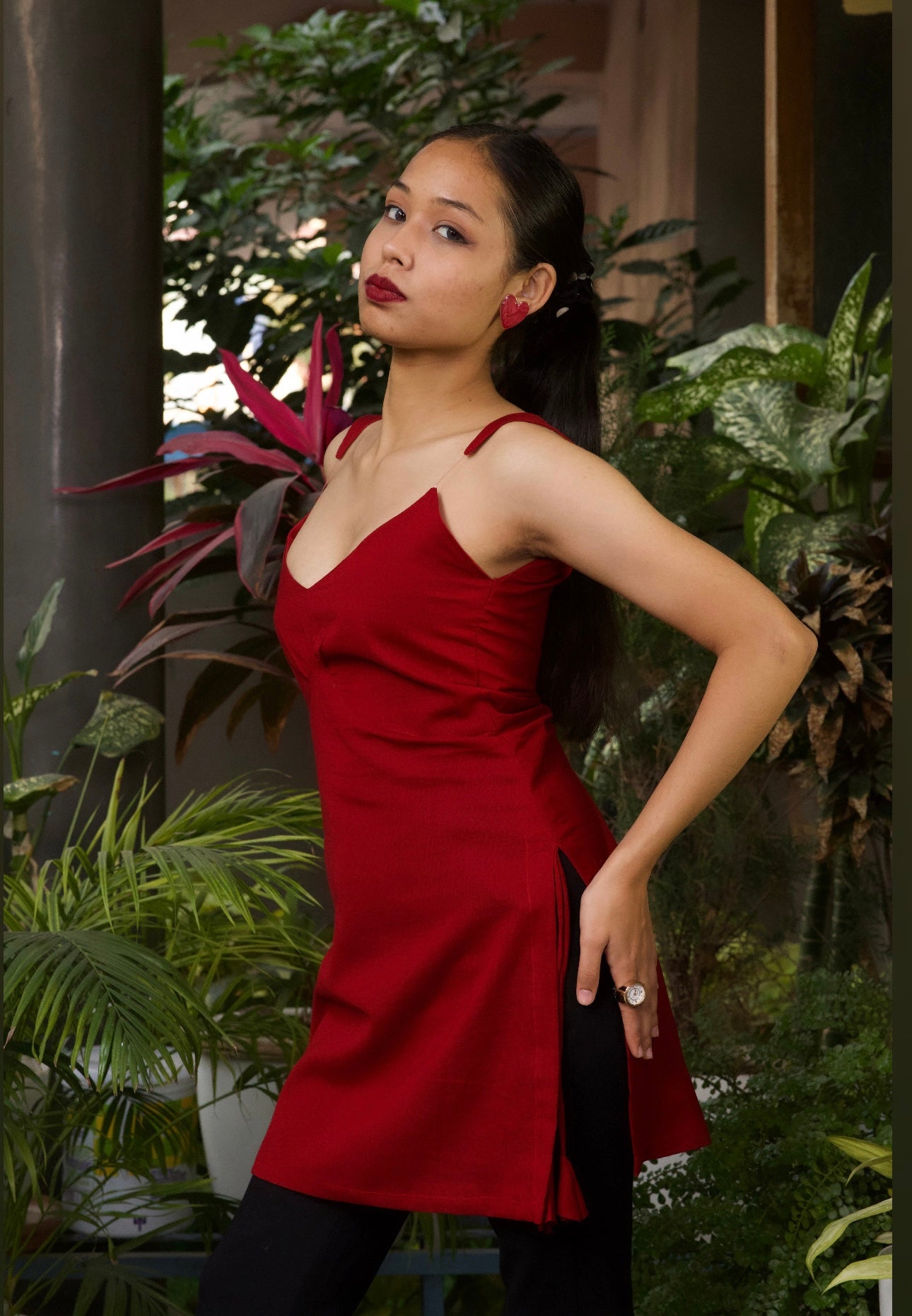 Ira Cotton Kurti (Red)