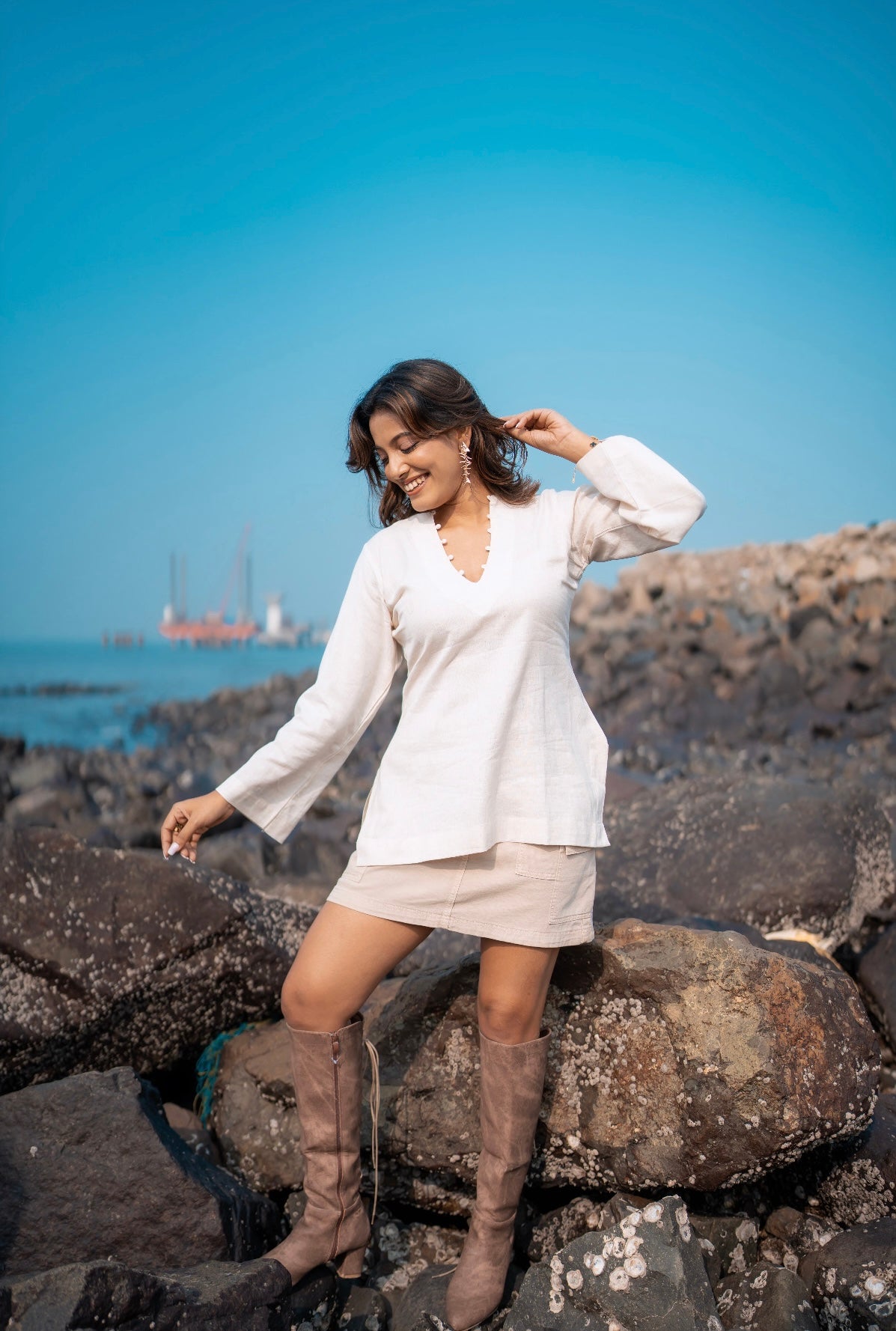 Meera Linen Cotton Kurti